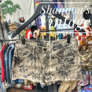 Current/Elliott Made In USA sz 24-0 floral denim shorts A50